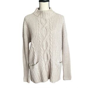 Abercrombie & Fitch Marled Textured Knit Mock Neck Sweater. Size M.